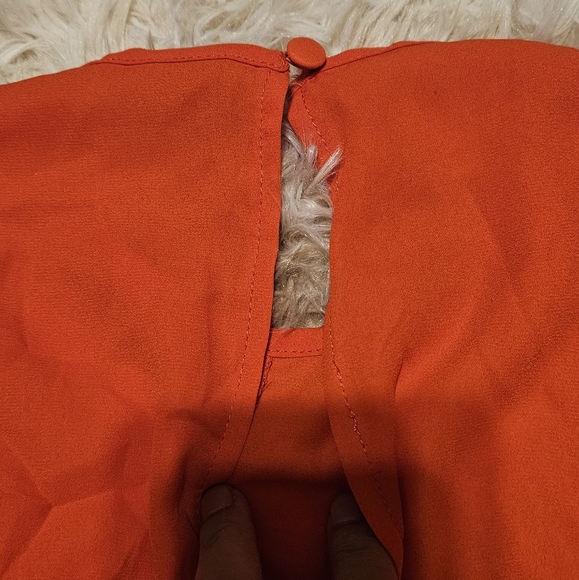 Asos Orange Cropped Longsleeves Blouse - Picture 8 of 8